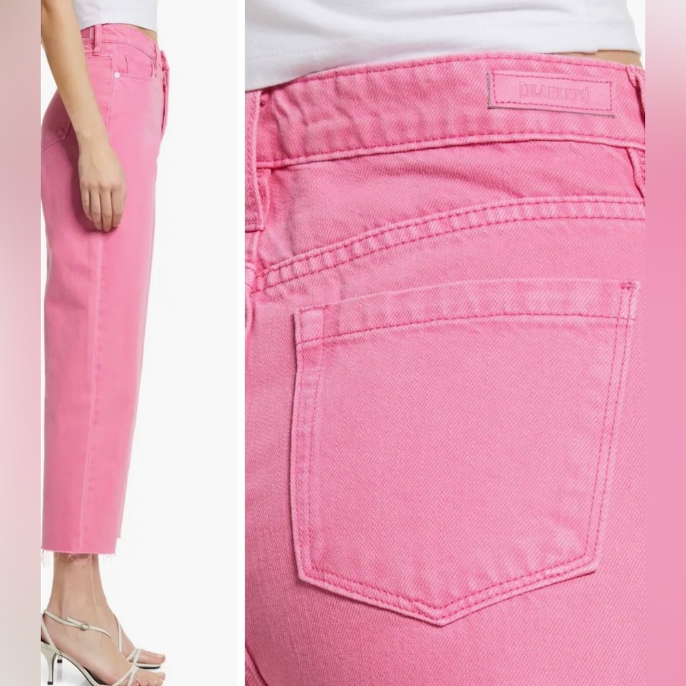 BlankNYC Baxter Ribcage Raw Hem Crop Straight Leg Jeans
